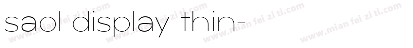 saol display thin字体转换